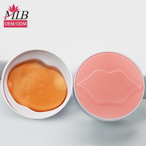 Máscara de remendo labial de hidrogel dourado para rugas
