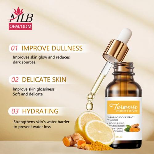 Soro de tratamento de acne com cúrcuma