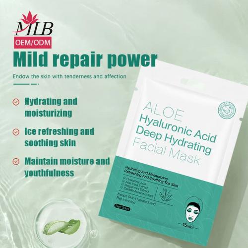 Máscara Facial Hidratante com Ácido Hialurônico de Aloe