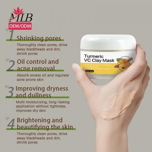 Máscara facial de lama cúrcuma VC