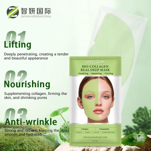 Máscara facial de reparo transparente de colágeno